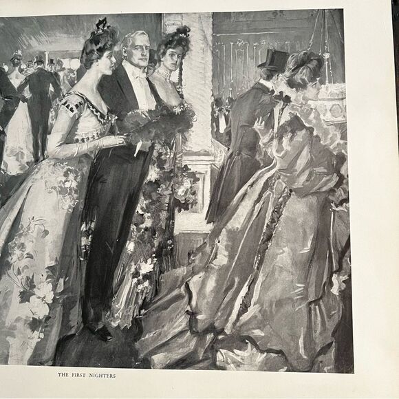 The First Nighters by Howard Chandler Christy (Vintage Print 1905) - Picture 3 of 4